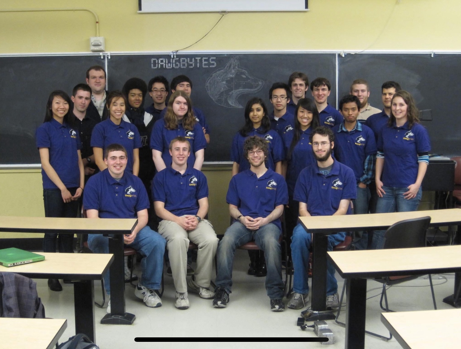 Husky robotics team photo.