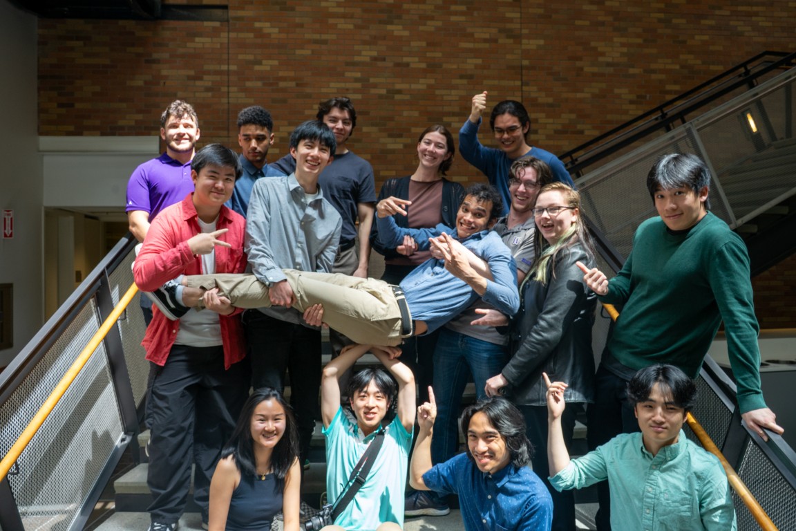 Husky robotics team photo.